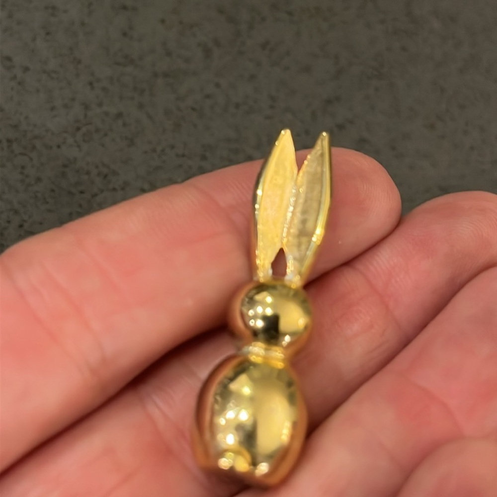 Vintage Brass Bunny & Egg Miniature Figurines - Picture 12 of 15